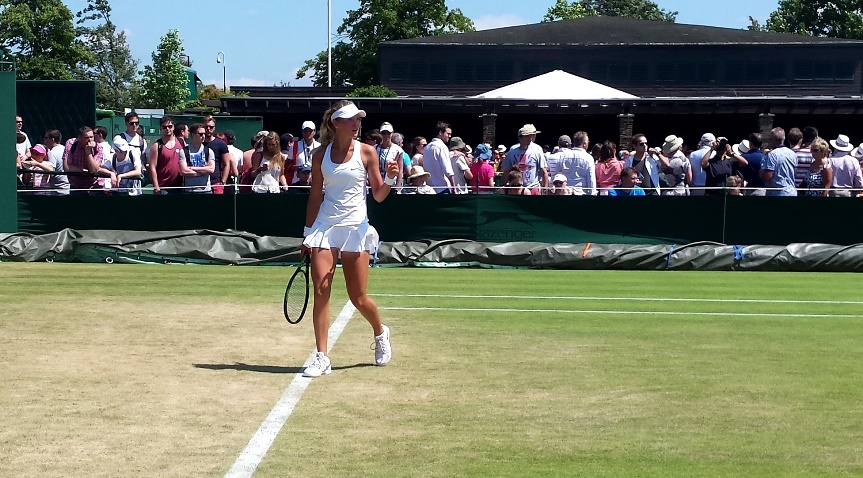 Zhuk in her first-round match vs Ali Collins.